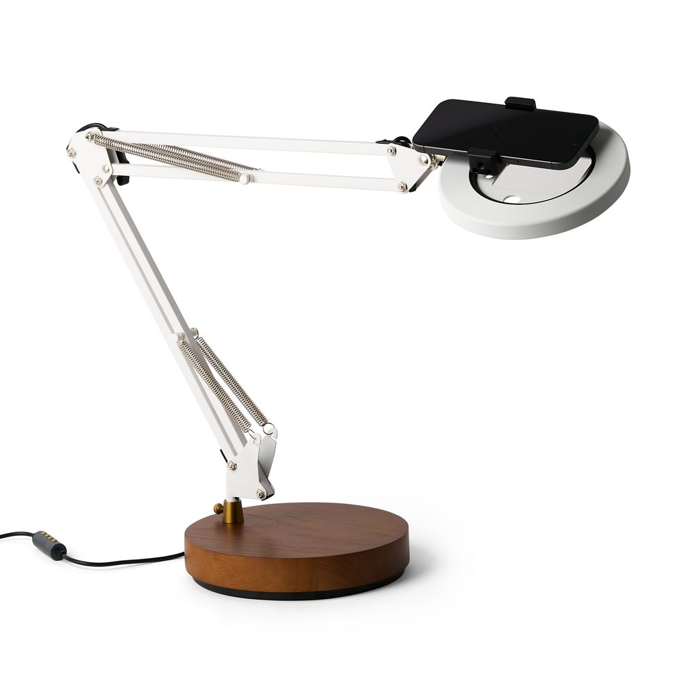 CANVAS Lamp with phone mounted overhead