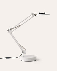 Canvas Lamp with Weighted Matte Metal Base