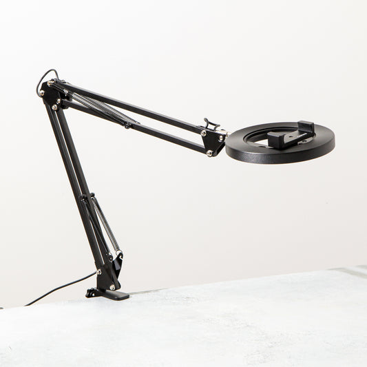 Scratch and Dent Collection - Black Canvas Lamp with Desk Clamp