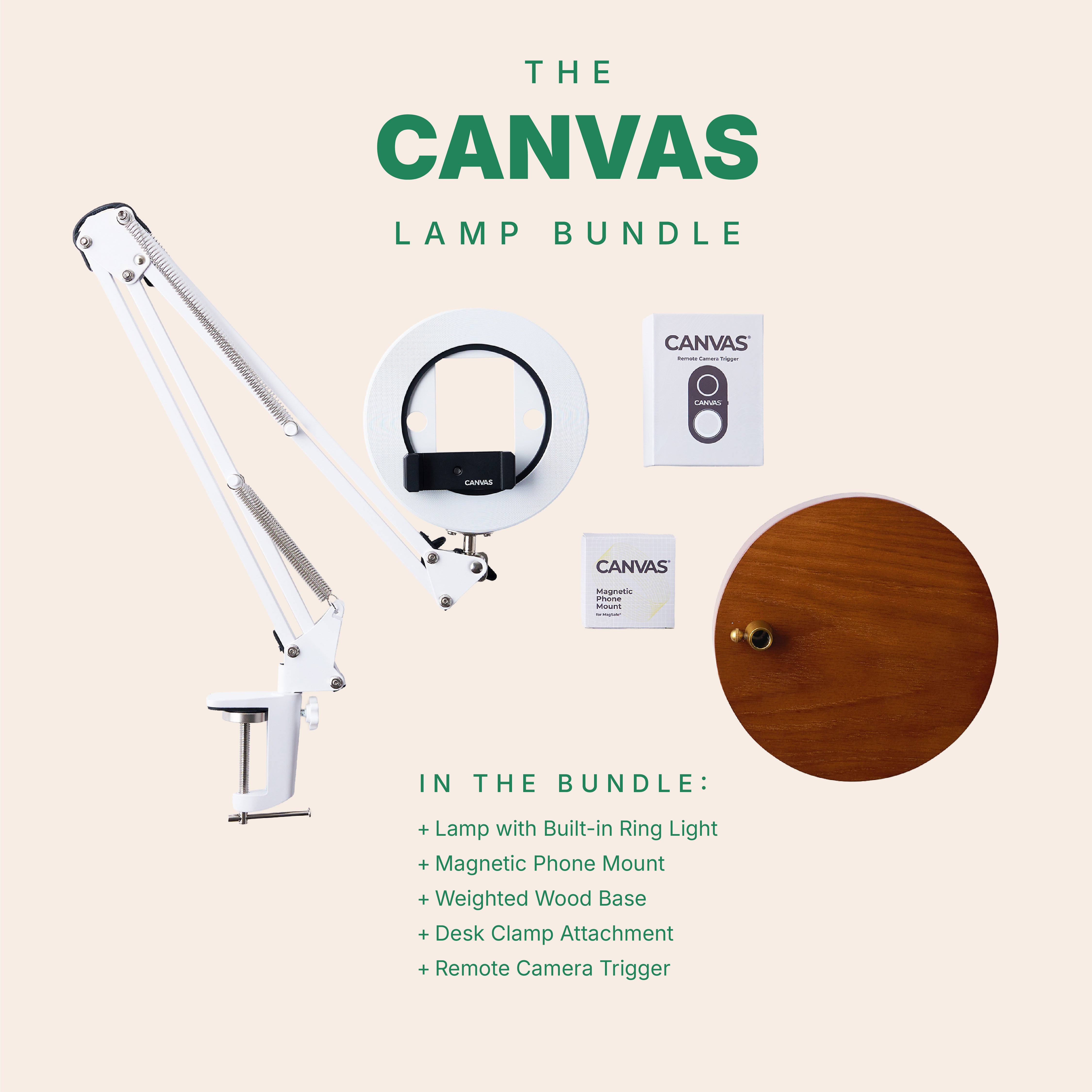 Canvas Lamp with Weighted Base