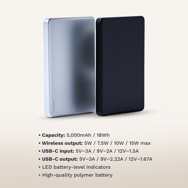 Ultra Slim Magnetic Power Bank - 5000mAh