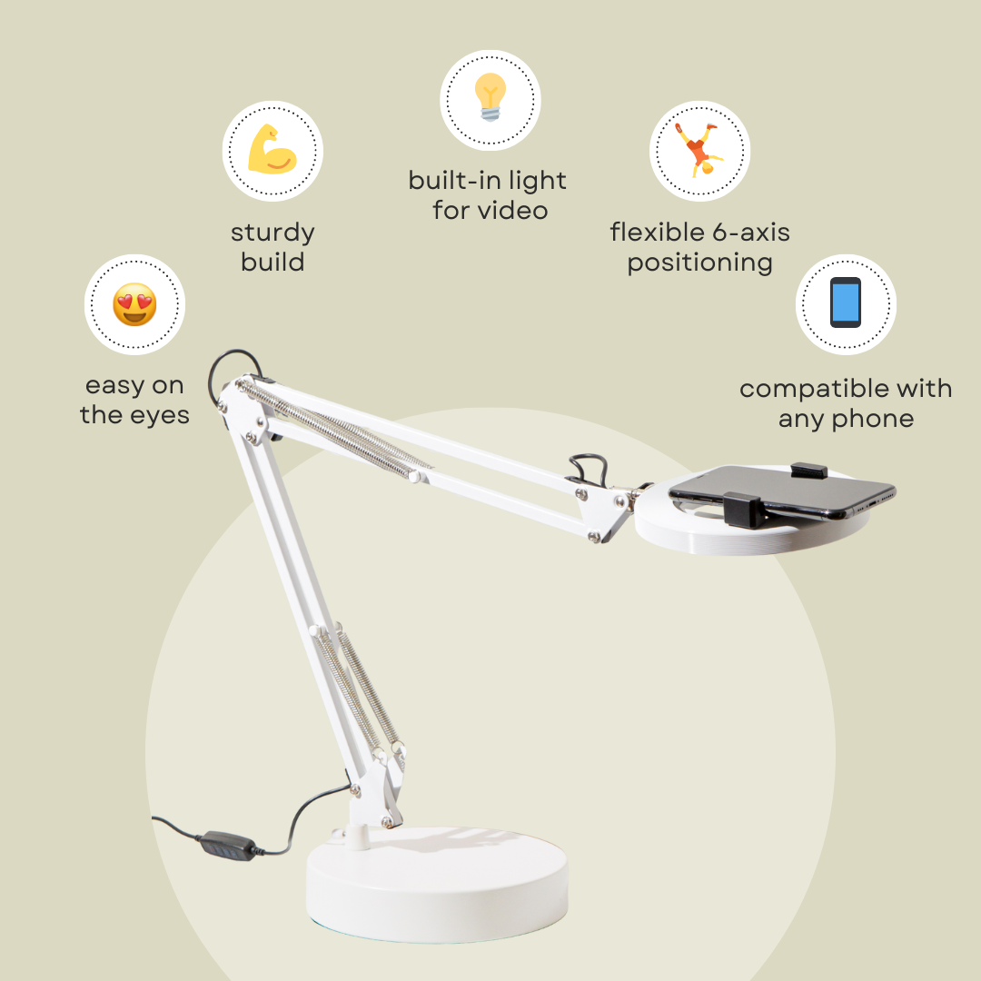 Canvas Lamp with Weighted Matte Metal Base