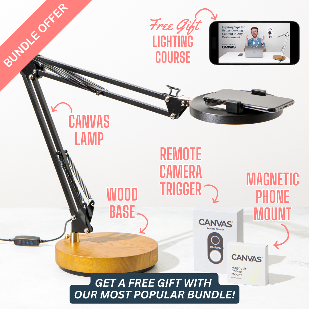 Canvas Lamp with Weighted Base