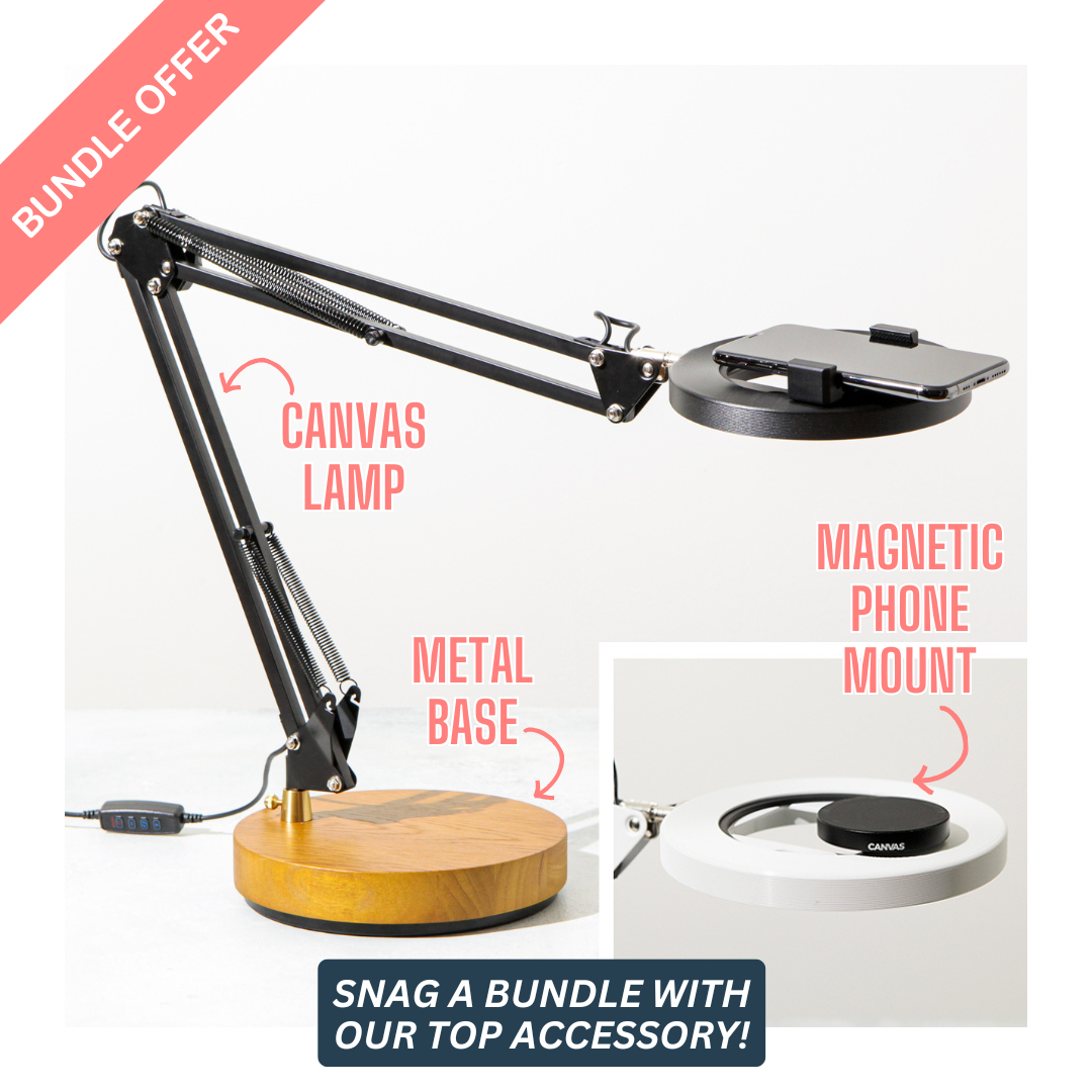 Canvas Lamp with Weighted Base