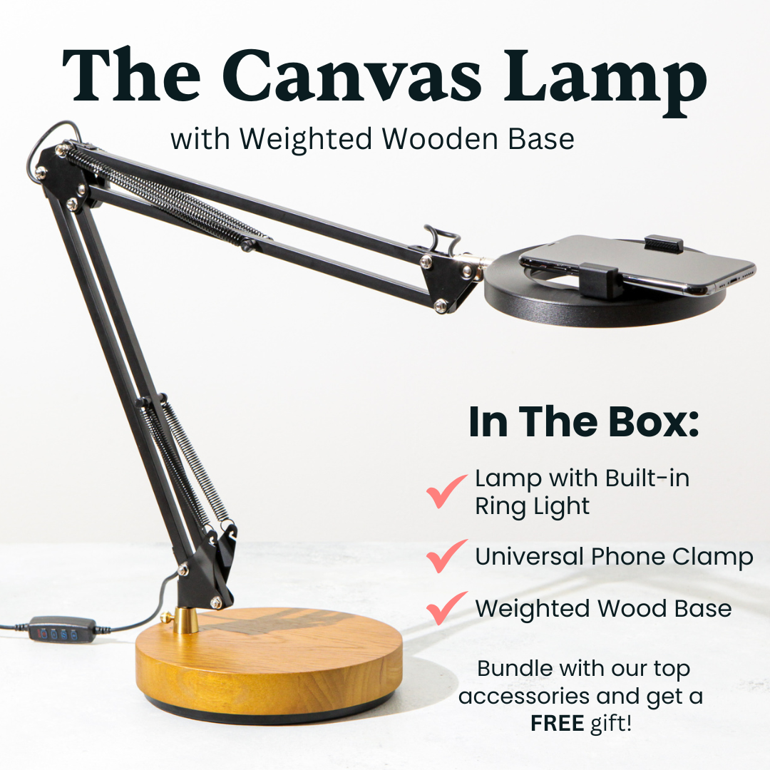 Canvas Lamp with Weighted Base