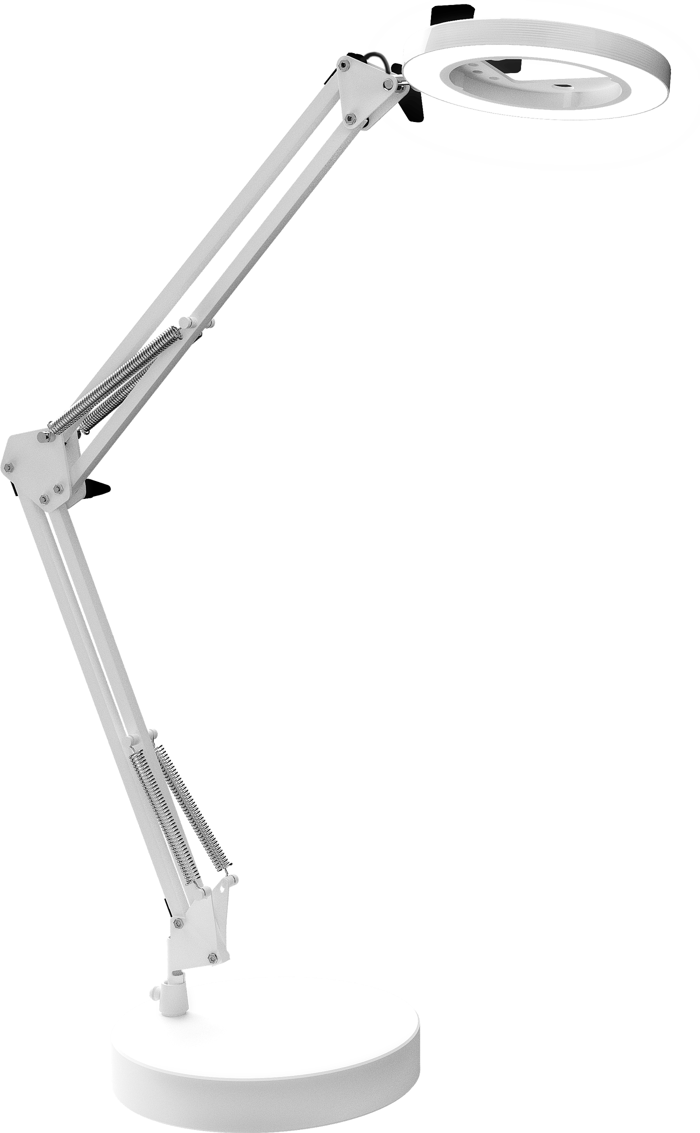 White Canvas Lamp with Matte Metal Base Canvas Store